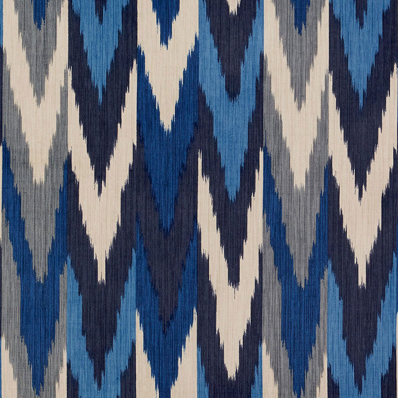 VELLUTO KASHGAR IKAT | INDIGO E ARDESIA