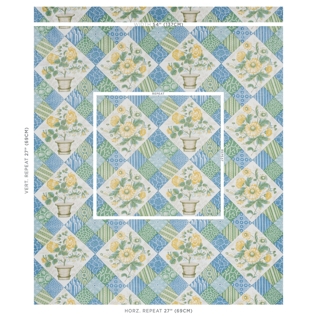 CALDWELL PATCHWORK CINTZ | GIALLO E FIORDALISMO