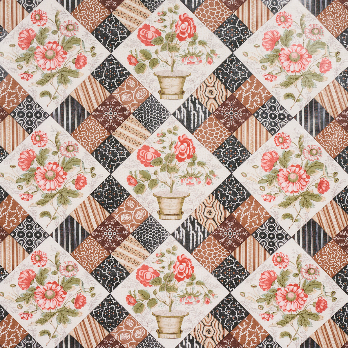 CALDWELL PATCHWORK CHINTZ | Rose And Chocolate