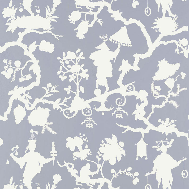 SHANTUNG SILHOUETTE PRINT | Wisteria