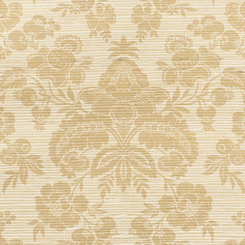 SIMONE DAMASK GRASSCLOTH | GOLD