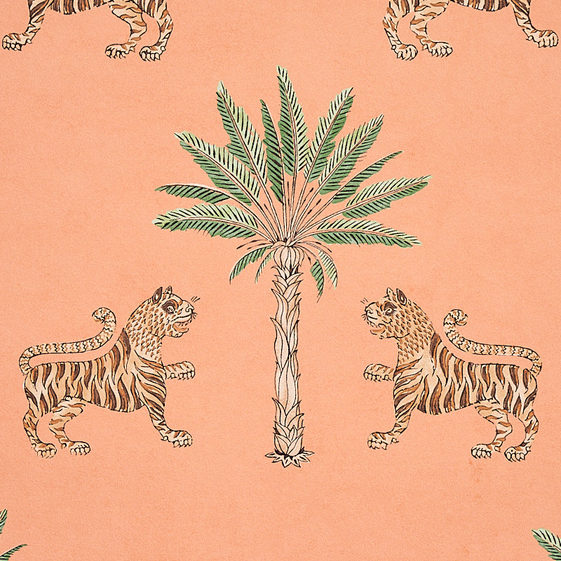 TIGER PALM | Crimson On Peach