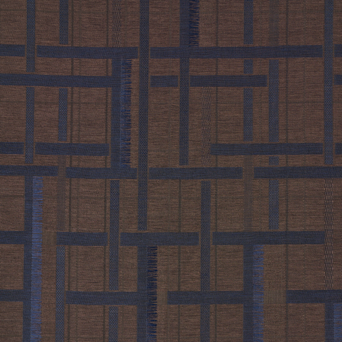 AXEL PLAID WALLCOVERING | Navy/Espresso