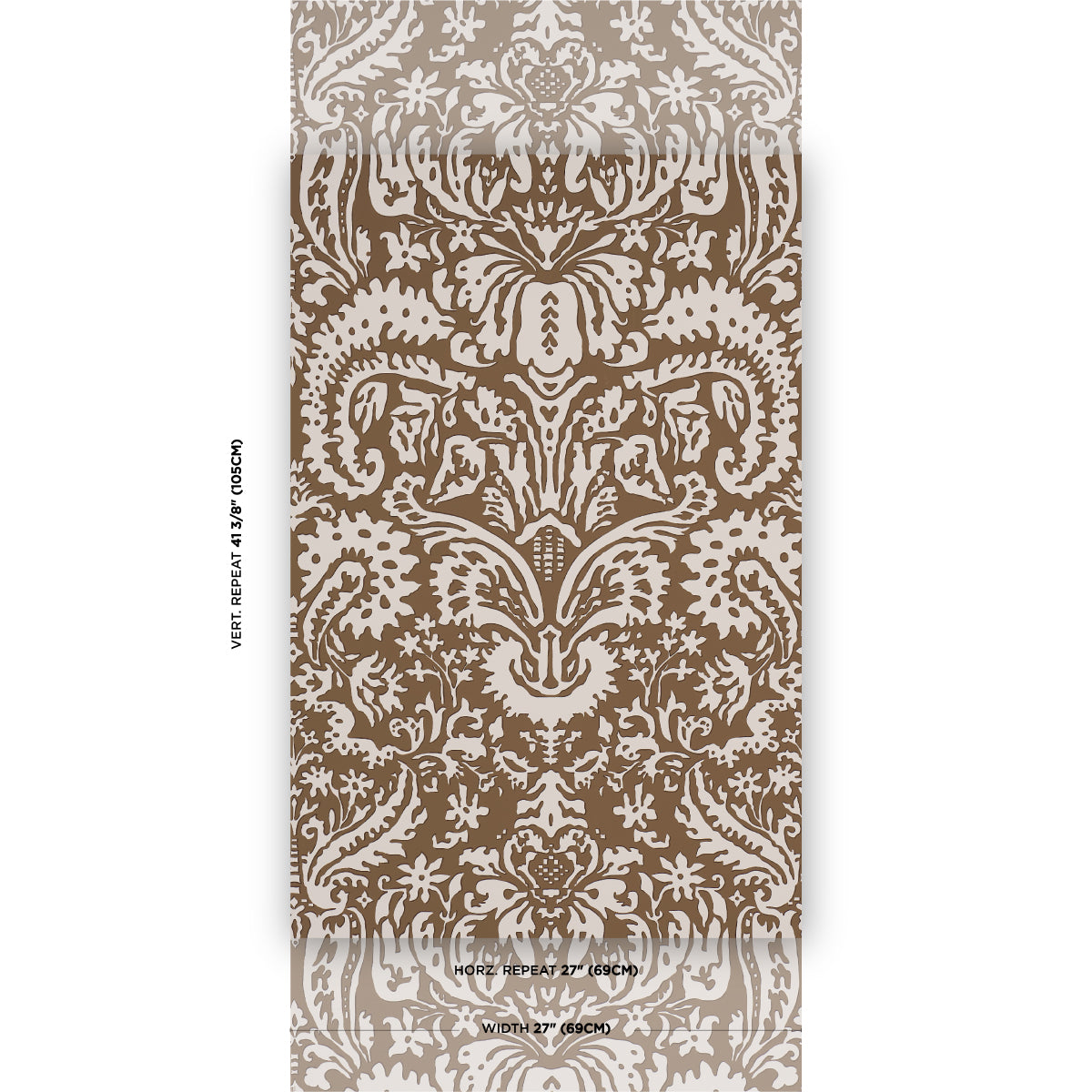 SUFFOLK DAMASK | BROWN