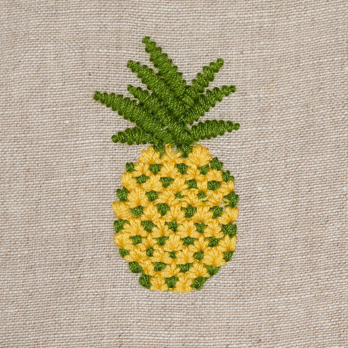 RICAMO ANANAS | VERDE SU NATURALE