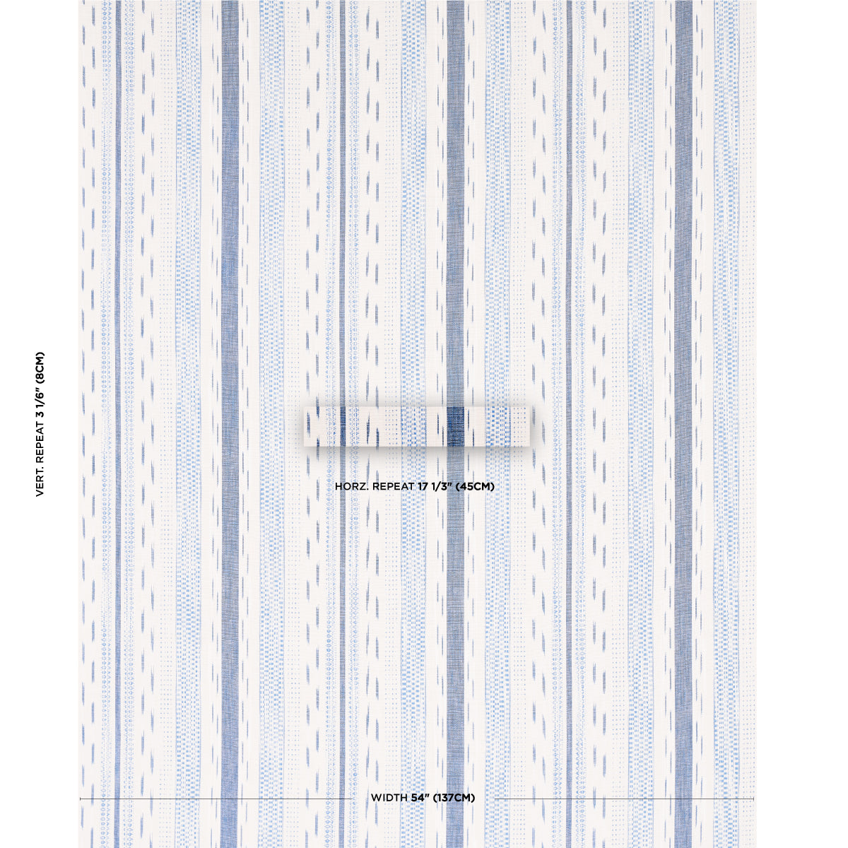 MIRZA IKAT STRISCIA | BLU SU NATURALE