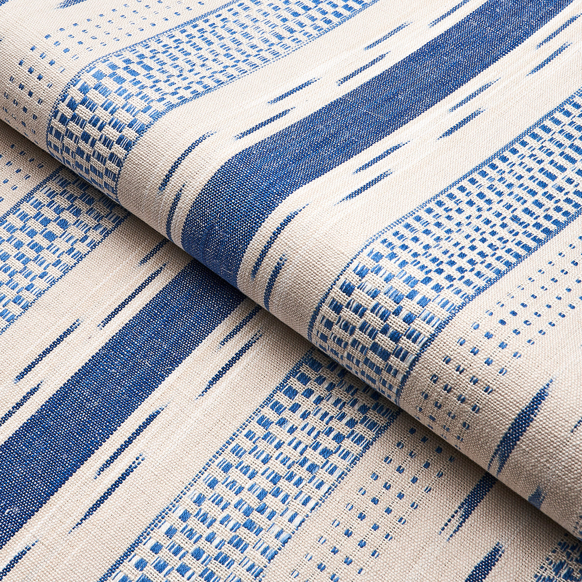 MIRZA IKAT STRISCIA | BLU SU NATURALE