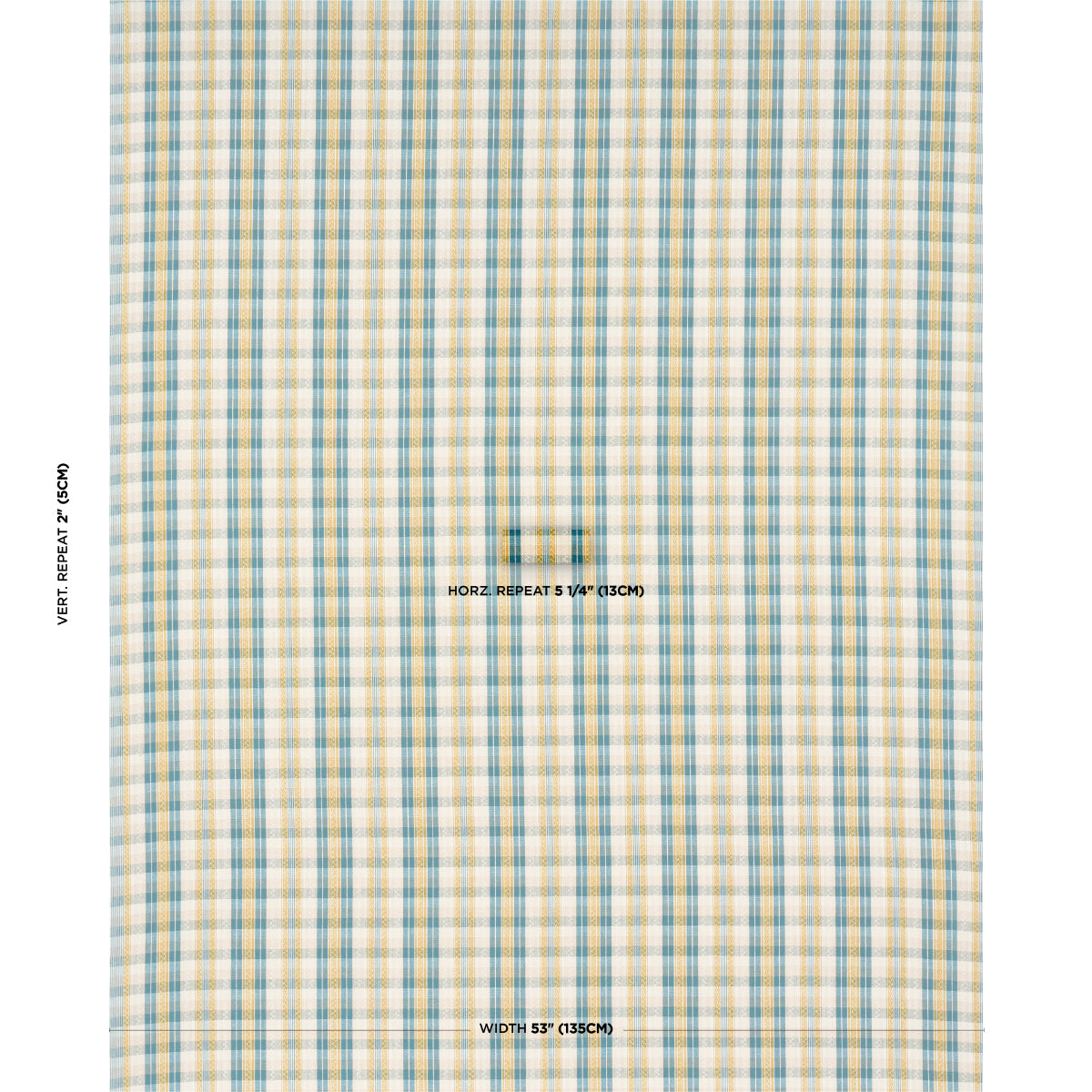 FONDA HAND WOVEN PLAID | Teal & Citron