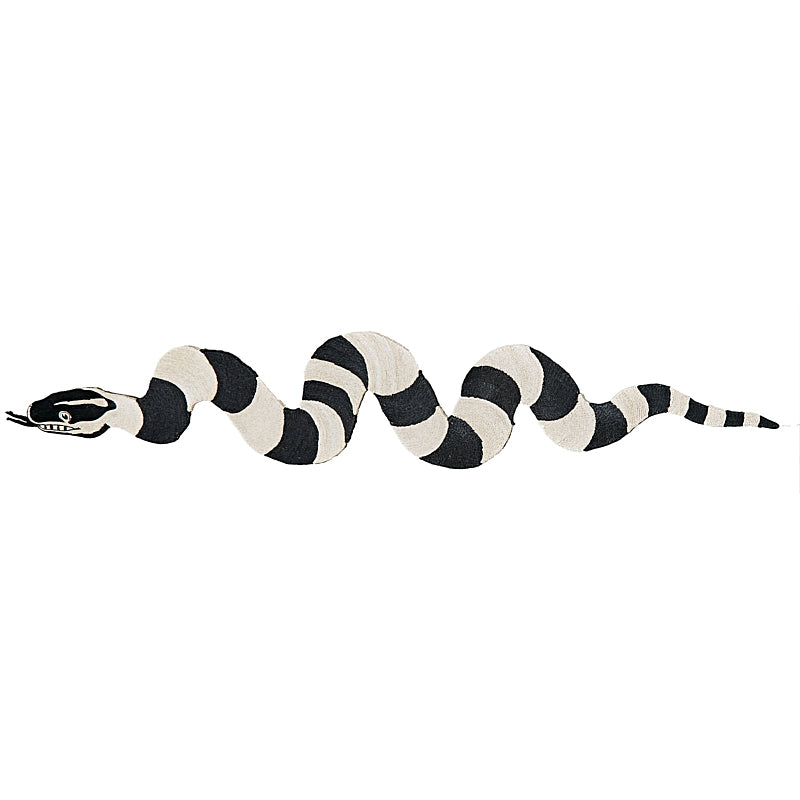 Serpiente Rug | Natural/Black