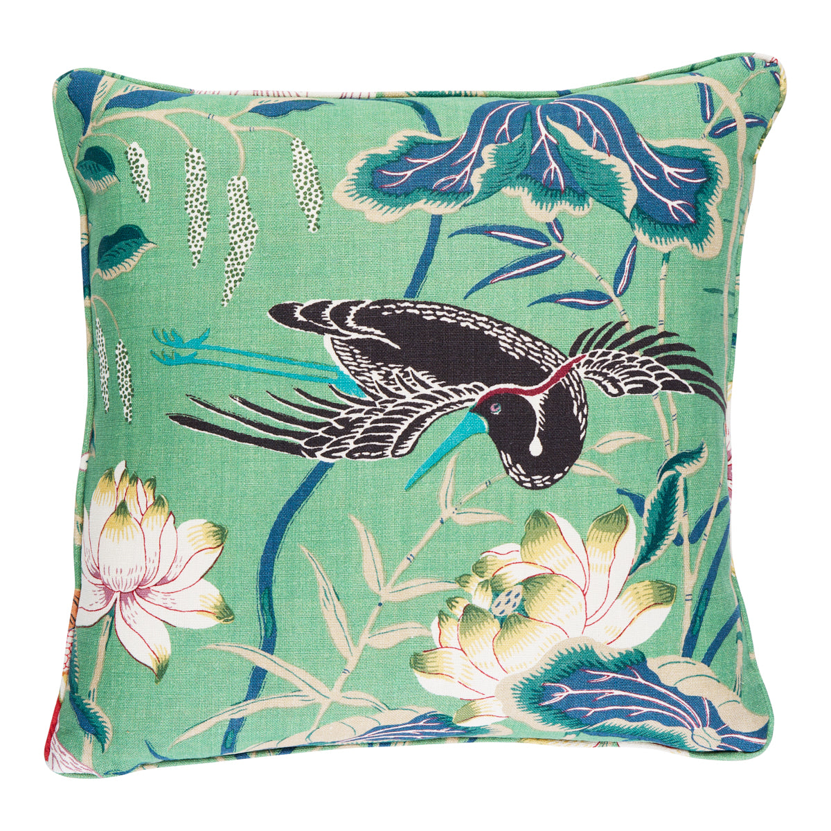 Lotus Garden Pillow | Jade