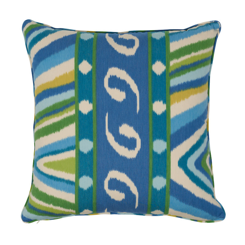 Terence Ikat Pillow | Peacock