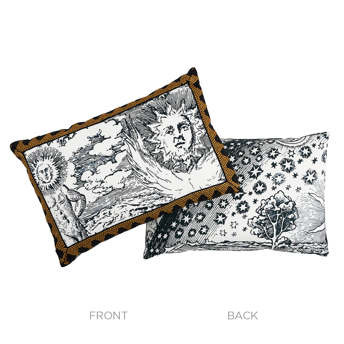 Tim Tim & Modern Toile Pillow | Black