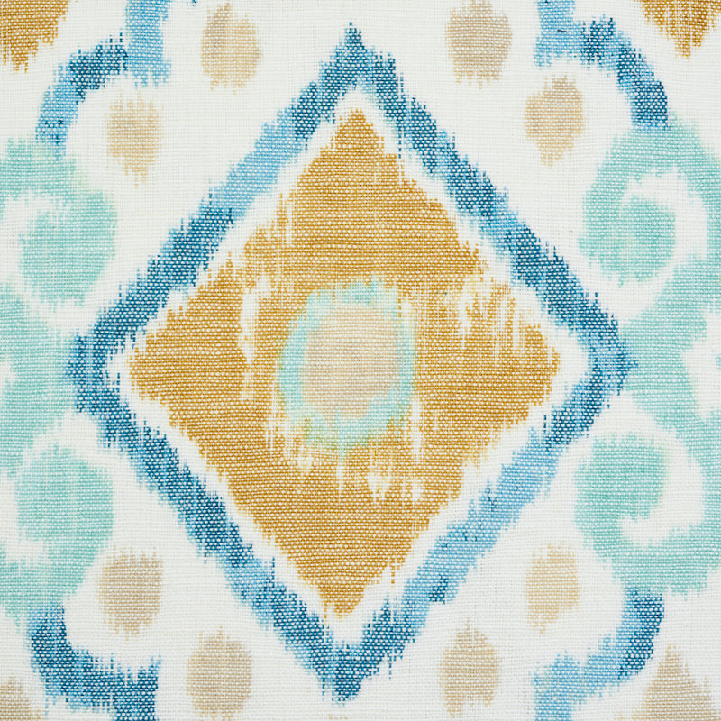 Elizia Ikat Pillow | Sky & Ochre