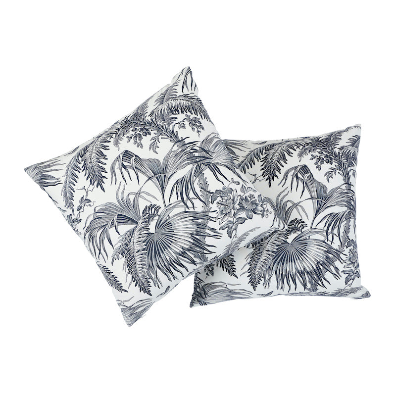 Toile Tropique Pillow | Black