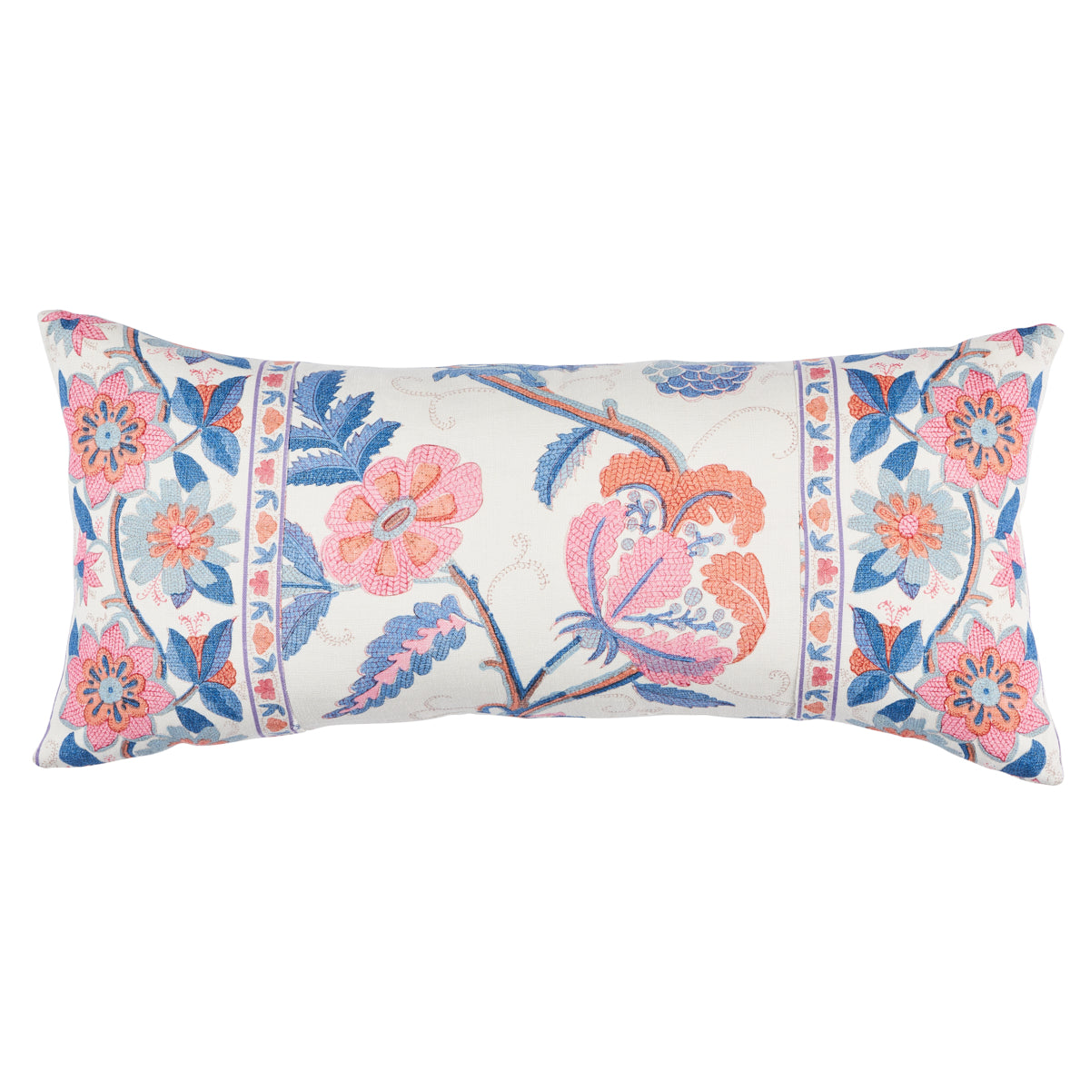 Indali Bordered Linen Pillow | Rose & Indigo