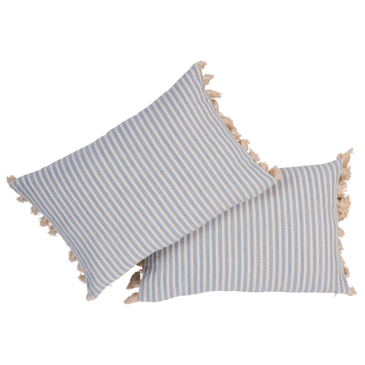 Mathis Ticking Stripe Pillow | Sky