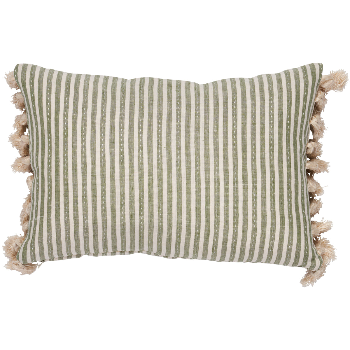 Mathis Ticking Stripe Pillow | Sage