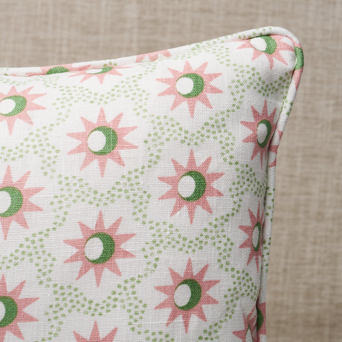 Lucie Pillow | Pink & Green