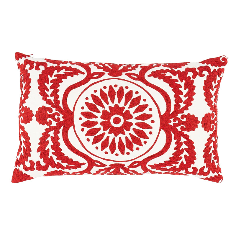 Castanet Embroidery Pillow | Red