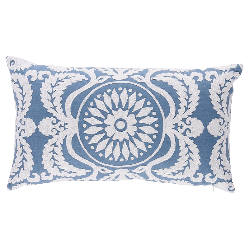 Castanet Embroidery Pillow | Chambray