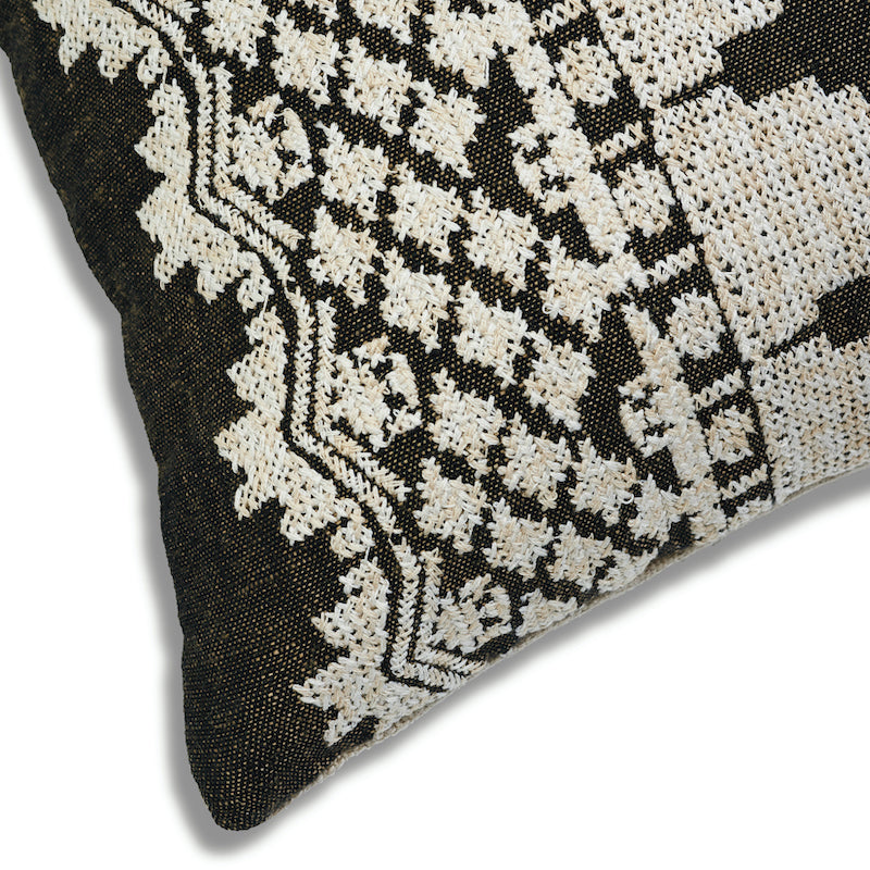 Wentworth Embroidery Pillow | Carbon