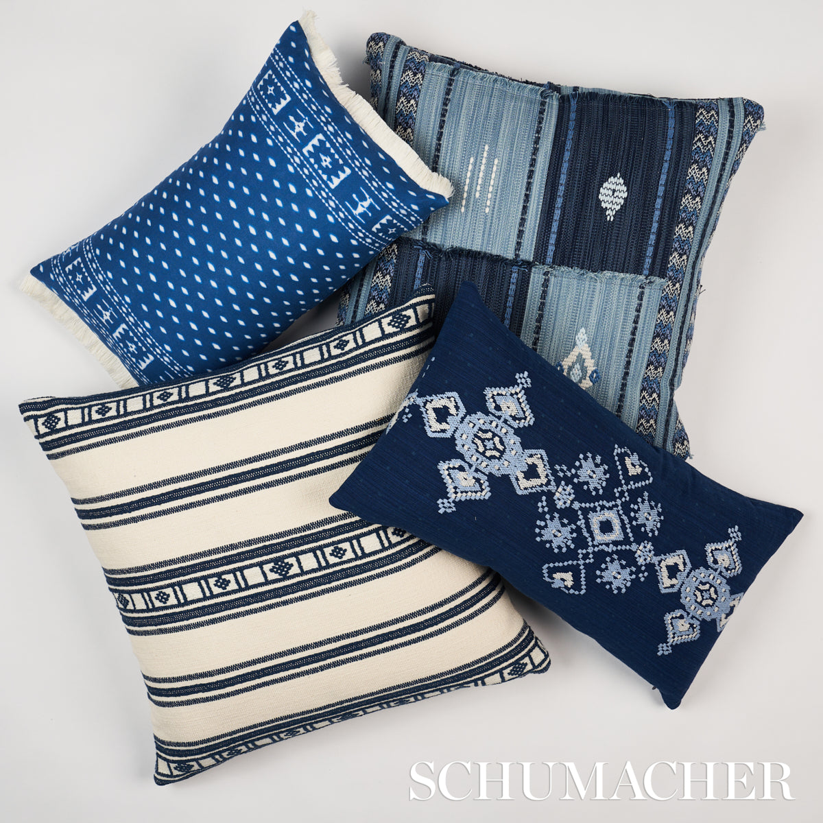 Nadira Embroidery Pillow | Indigo