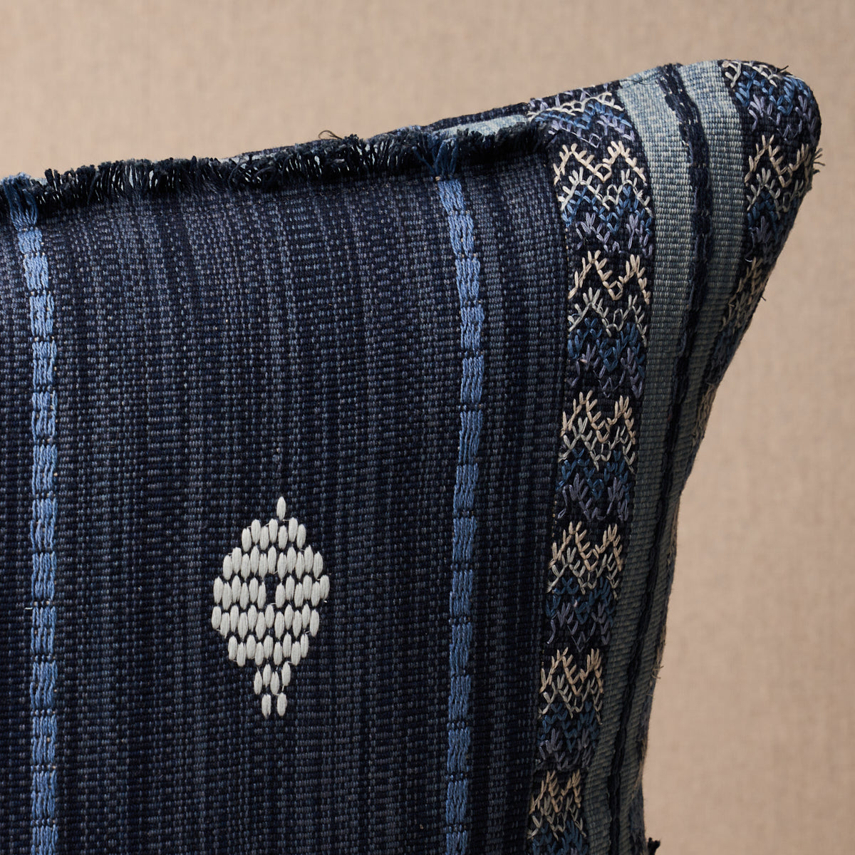 Aravali Patchwork Pillow | Denim And Indigo