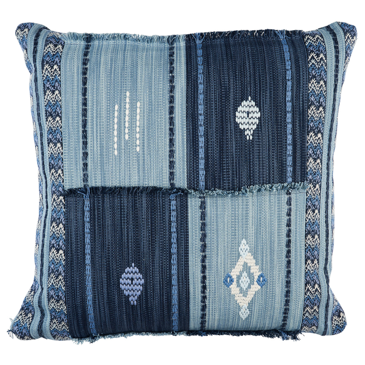 Aravali Patchwork Pillow | Denim And Indigo