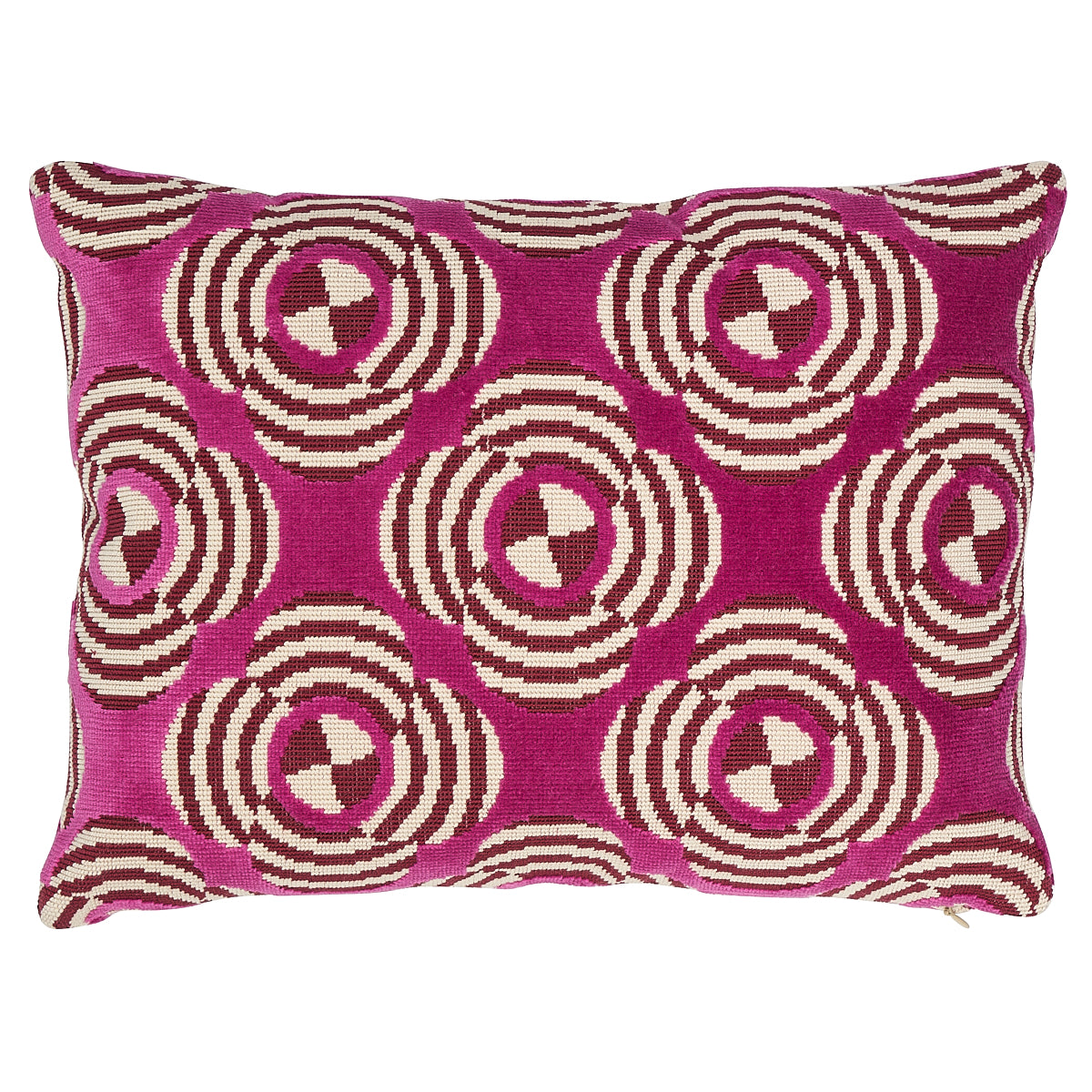 Le Moderne Cut Velvet Pillow | Magenta