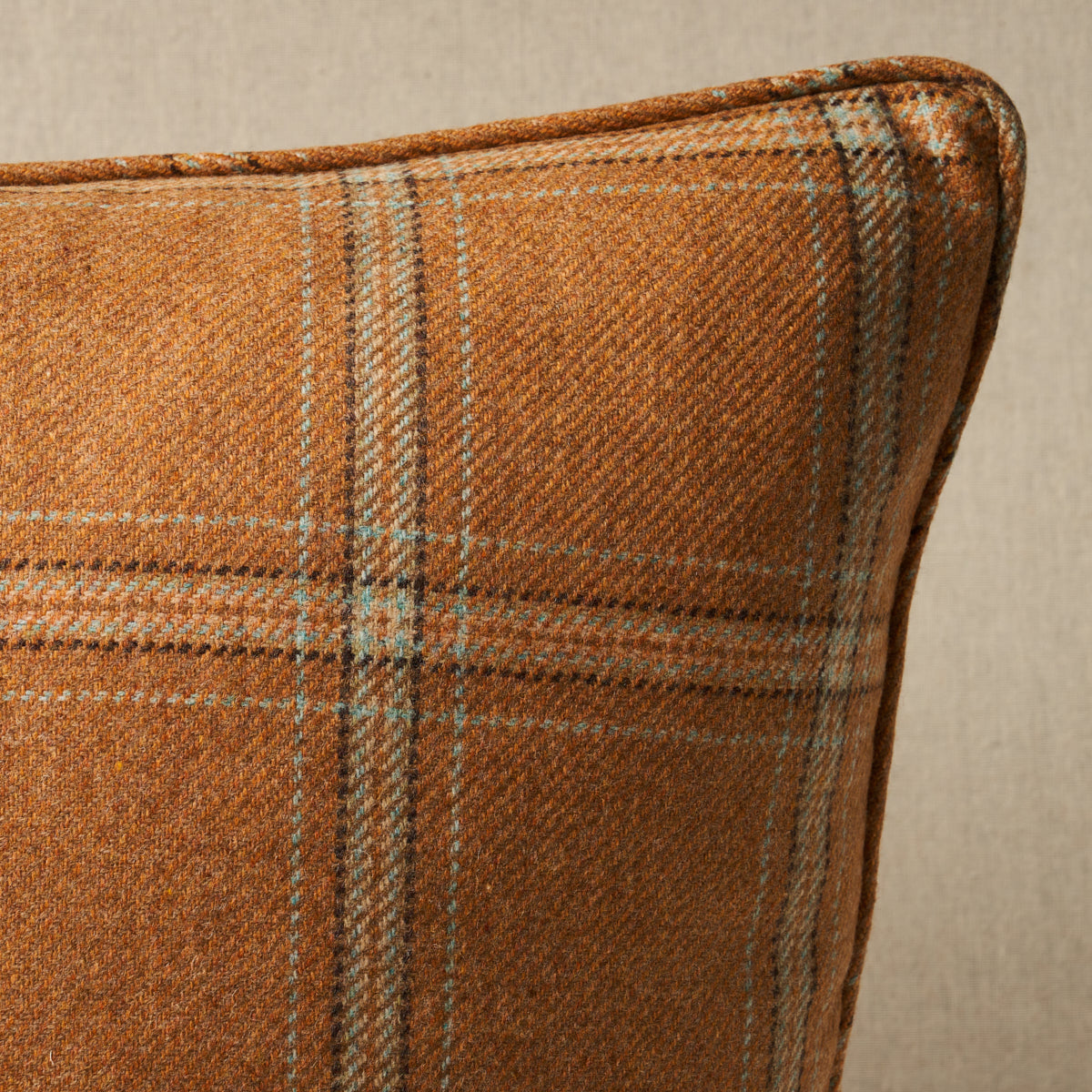 Blackburn Merino Plaid Pillow | Camel