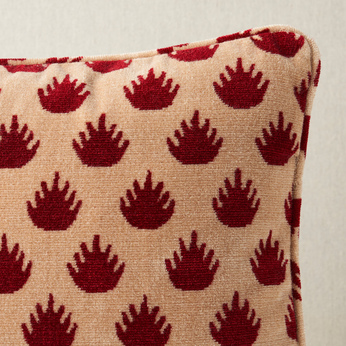 Coronation Velvet Pillow | Garnet