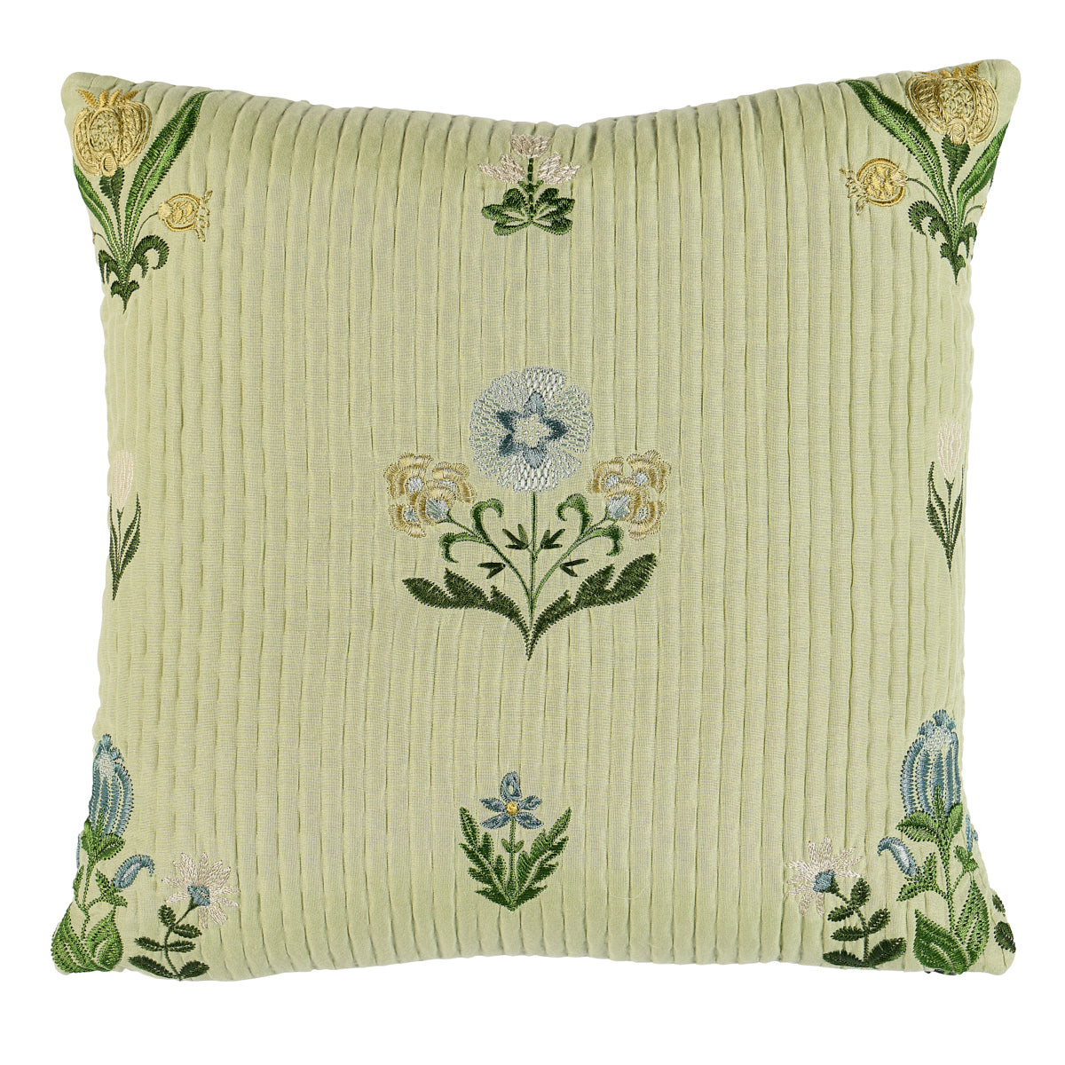 Elmslie Embroidery Pillow | Leaf