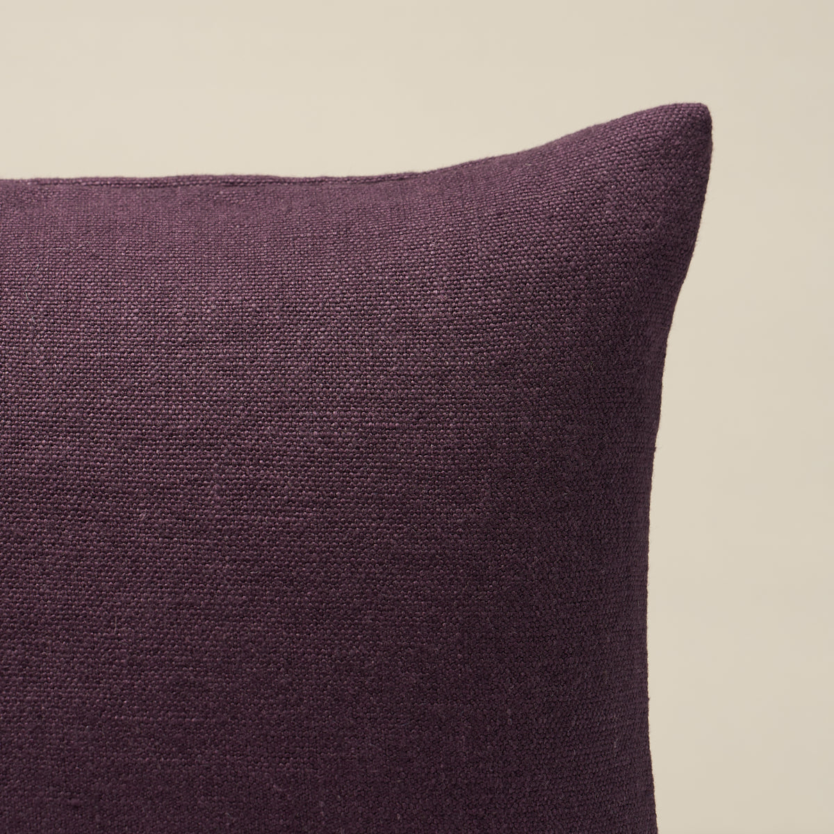 Jumi Stonewashed Linen Pillow | Aubergine