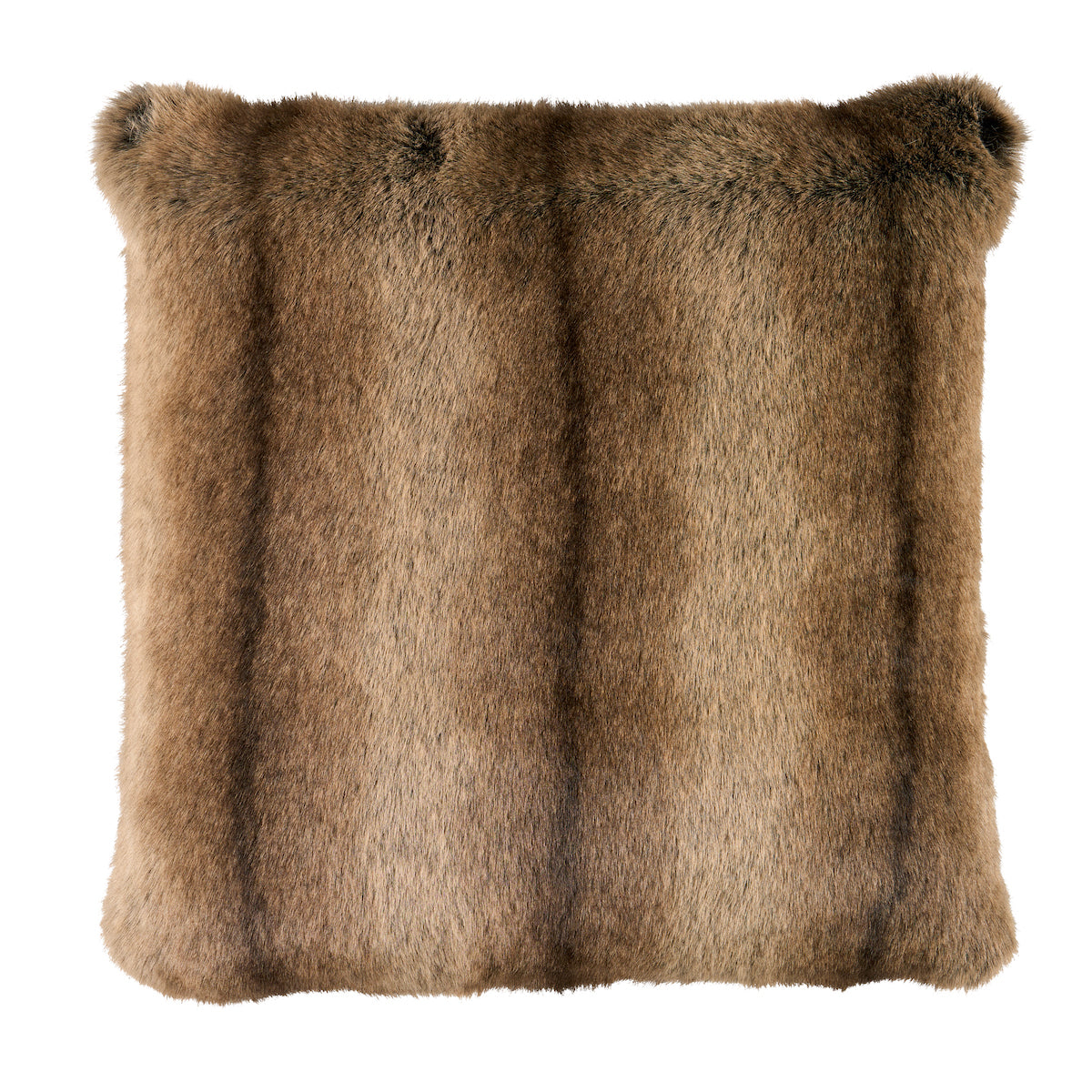 Verbier Faux Fur Pillow | Chocolate